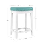 Teal Faux Leather Claridge Counter Stool