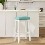 Teal Faux Leather Claridge Bar Stool