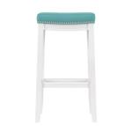 Teal Faux Leather Claridge Bar Stool