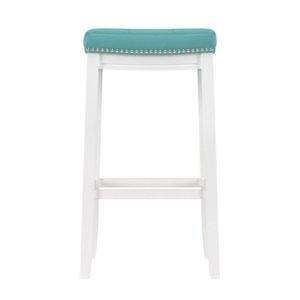 Teal Faux Leather Claridge Bar Stool