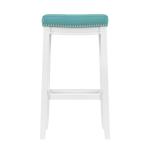 Teal Faux Leather Claridge Bar Stool