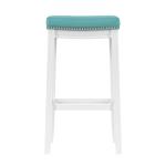 Teal Faux Leather Claridge Bar Stool