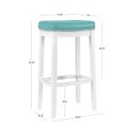 Teal Faux Leather Claridge Bar Stool