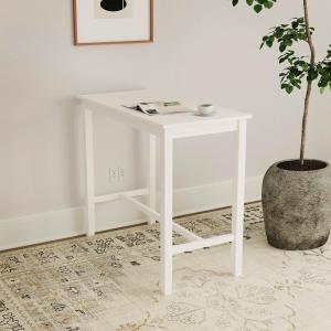 White Wood Claridge Counter Height Table
