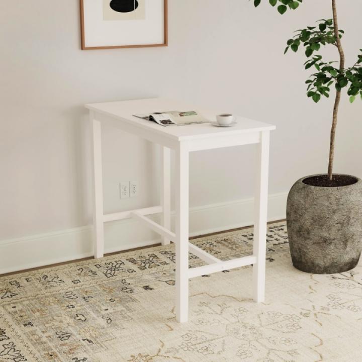 White Wood Claridge Counter Height Table