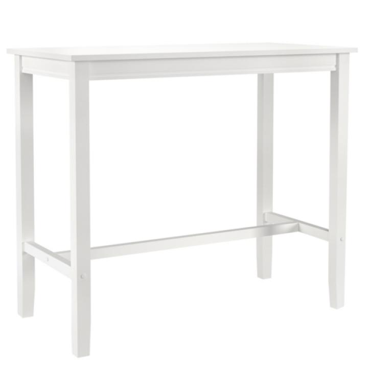 White Wood Claridge Counter Height Table