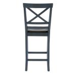 Blue and Gray Wood Aliza Counter Stools, Set of 2