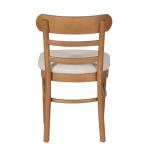 Cream Upholstered Wood Dining Chairs, Set of 2