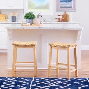 Natural Hyancinth Woven Counter Stool