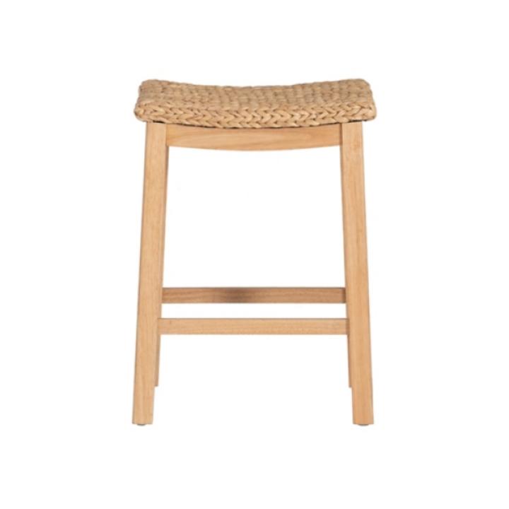 Natural Hyancinth Woven Counter Stool