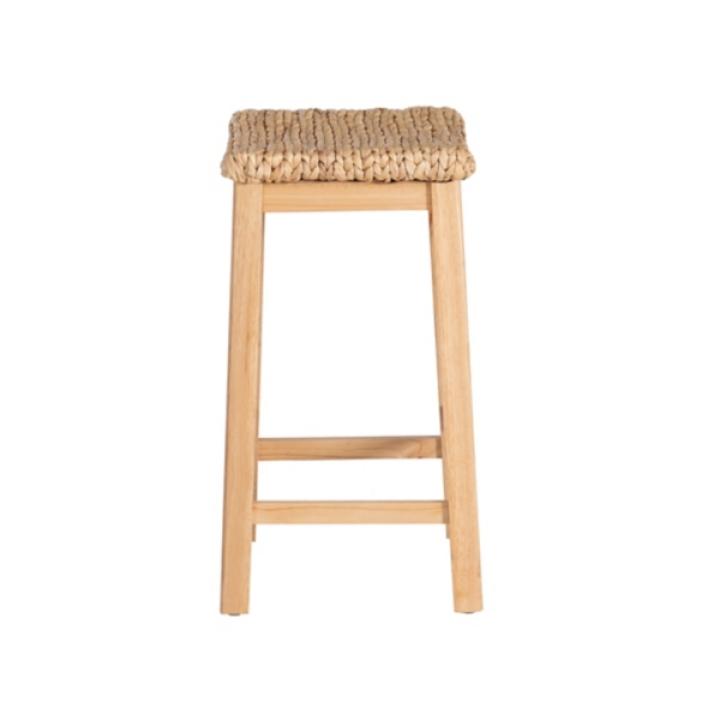 Natural Hyancinth Woven Counter Stool