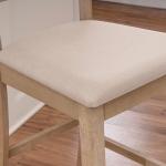 Rustic Graywash Wood Upholstered Counter Stool