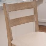 Rustic Graywash Wood Upholstered Counter Stool