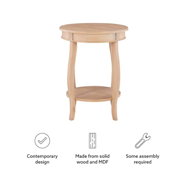 Merryweather Natural Wood Accent Table