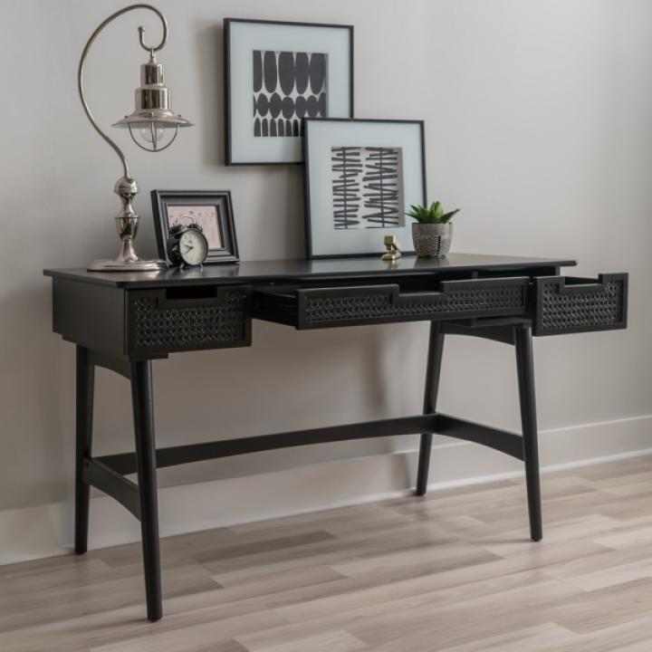 Black Rattan Ryker Desk