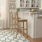 Rustic Graywash Wood X Back Bar Stool