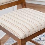 Neutral Stripes Upholstered Emmy Counter Stool