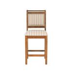 Neutral Stripes Upholstered Emmy Counter Stool