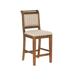 Neutral Stripes Upholstered Emmy Counter Stool