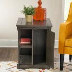 Gray Wood Parnell Storage Accent Table
