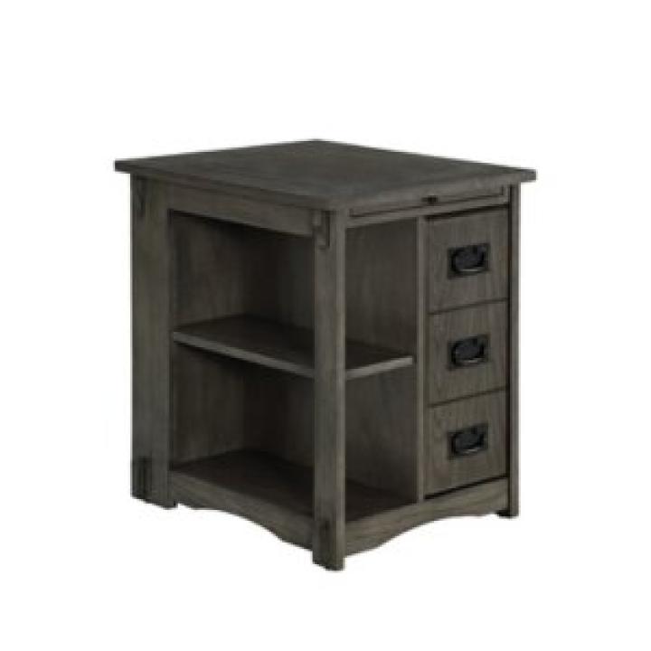 Gray Wood Parnell Storage Accent Table