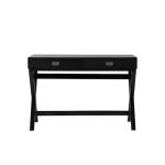 Black Wood 2-Drawer Peggy Desk