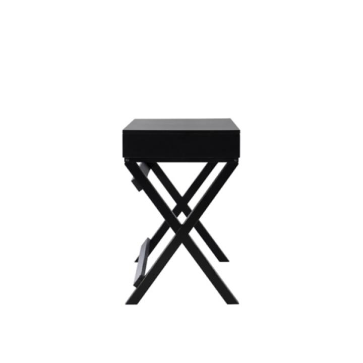 Black Wood 2-Drawer Peggy Desk