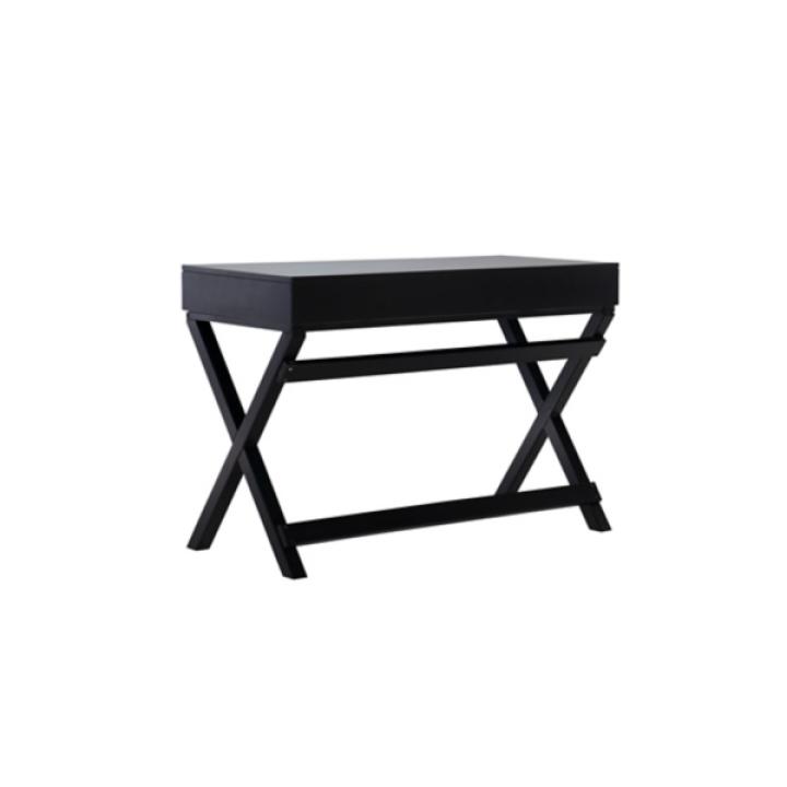 Black Wood 2-Drawer Peggy Desk