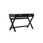 Black Wood 2-Drawer Peggy Desk