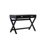 Black Wood 2-Drawer Peggy Desk