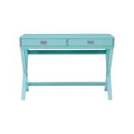 Turquoise Wood 2-Drawer Peggy Desk