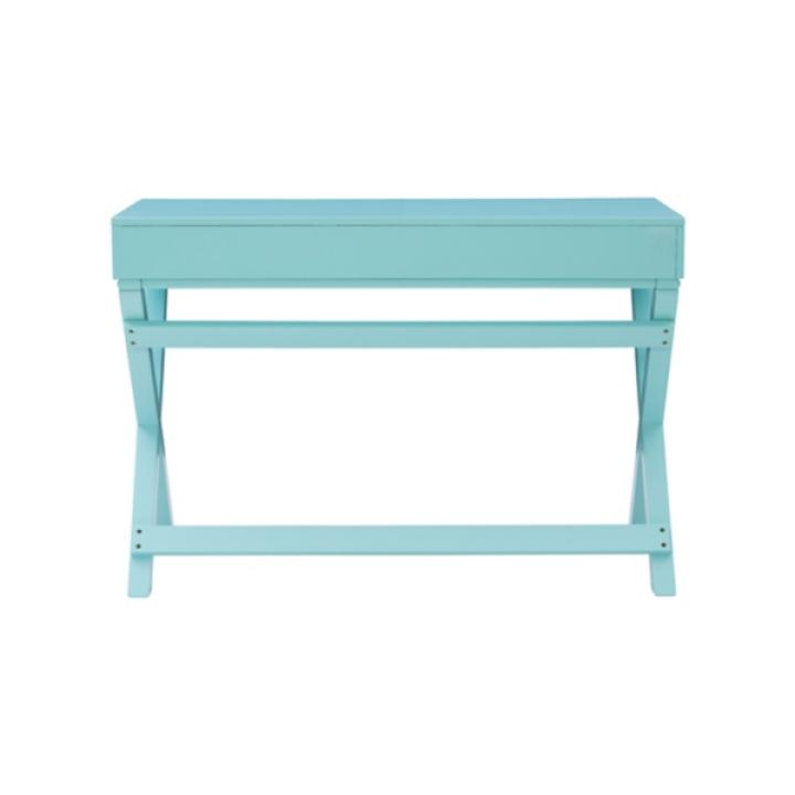 Turquoise Wood 2-Drawer Peggy Desk