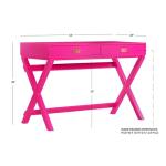 Hot Pink Wood 2-Drawer Peggy Desk