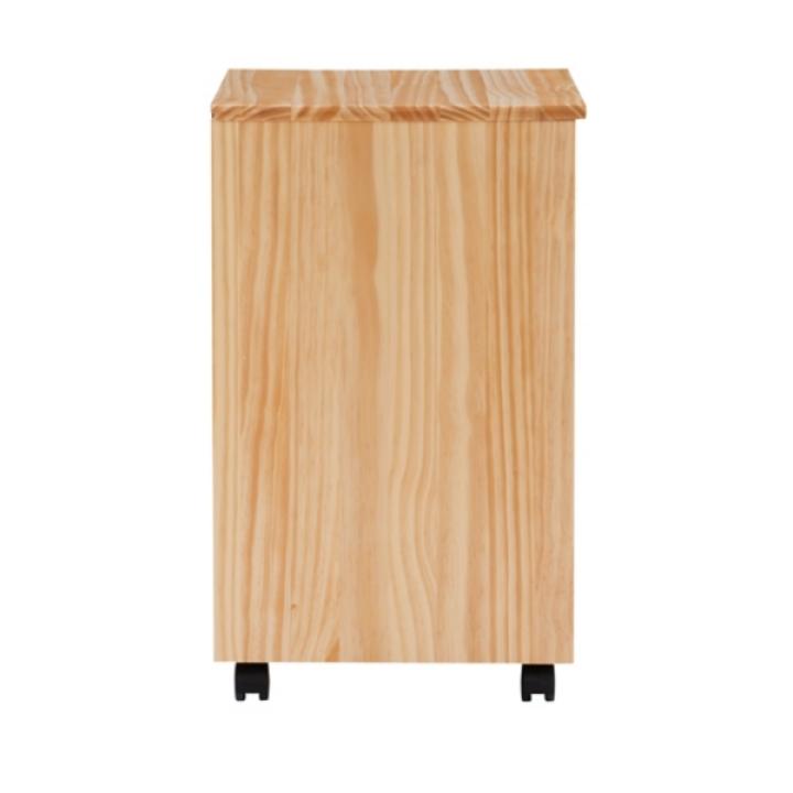 Natural Wood 6-Drawer Cary Storage Cart