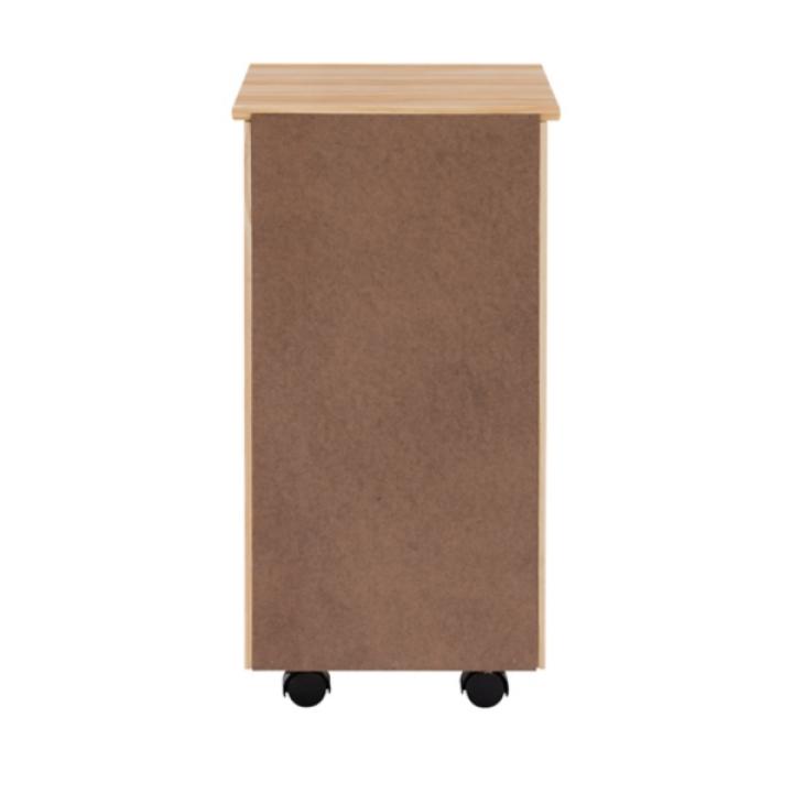 Natural Wood 6-Drawer Cary Storage Cart