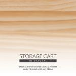 Natural Wood 6-Drawer Cary Storage Cart