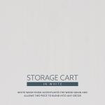 White Wood 6-Drawer Cary Storage Cart