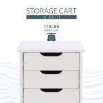 White Wood 6-Drawer Cary Storage Cart