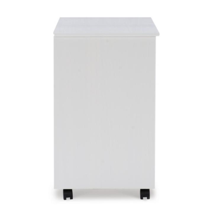 White Wood Wide 6-Drawer Cary Storage Cart