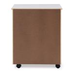 White Wood Wide 6-Drawer Cary Storage Cart