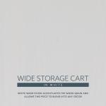 White Wood Wide 6-Drawer Cary Storage Cart