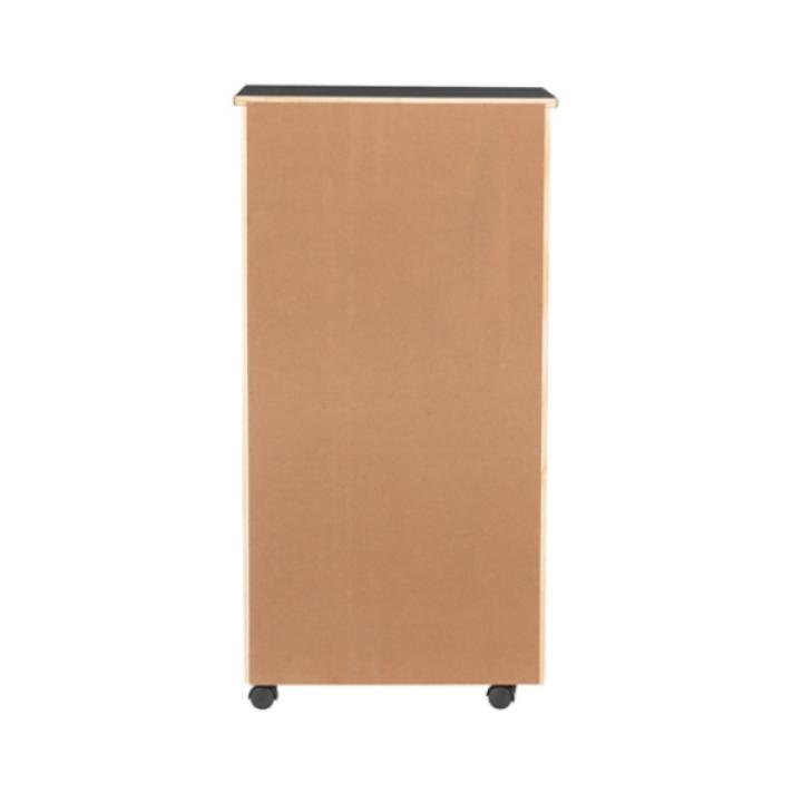 Black Wood 8-Drawer Cary Storage Cart