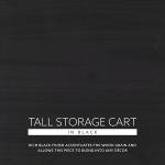 Black Wood 8-Drawer Cary Storage Cart