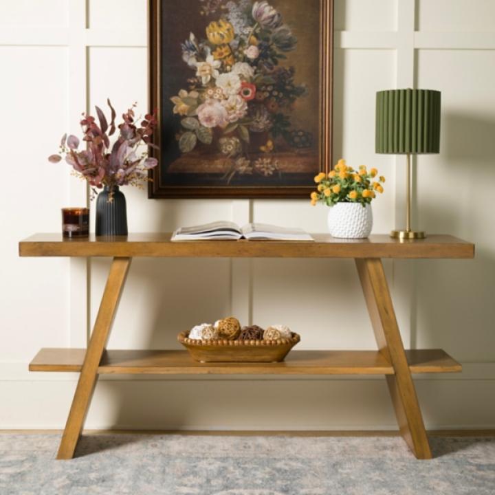 Modern Mahogany Wood Renzo Console Table