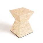 Natural Capiz Hourglass Accent Table