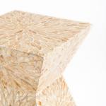 Natural Capiz Hourglass Accent Table