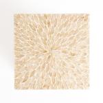 Natural Capiz Hourglass Accent Table