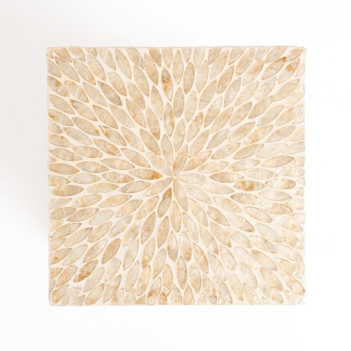 Natural Capiz Hourglass Accent Table