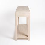 Whitewash Woven Cane 2-Drawer Console Table