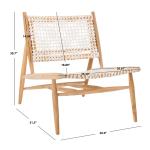 SAFAVIEH White Leather Woven Accent Chair